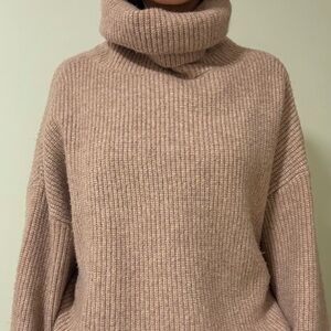 H&M Soft Brown Cowl Neck Sweater